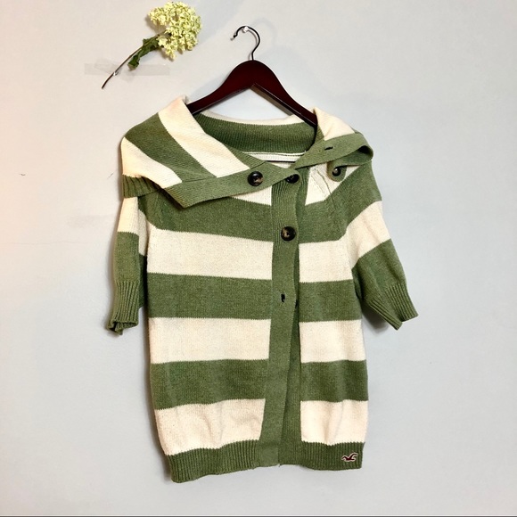 HOLLISTER / Stripped / Green sweater - Picture 3 of 7